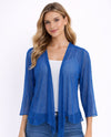 CREATION A513 SOLID MESH BOLERO turquoise