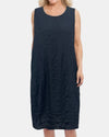 CREATION AM649 SLVLSS BUBBLE DRESS NAVY