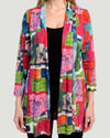 CREATION ART-26 PATCHWORK MESH JACKET LIME