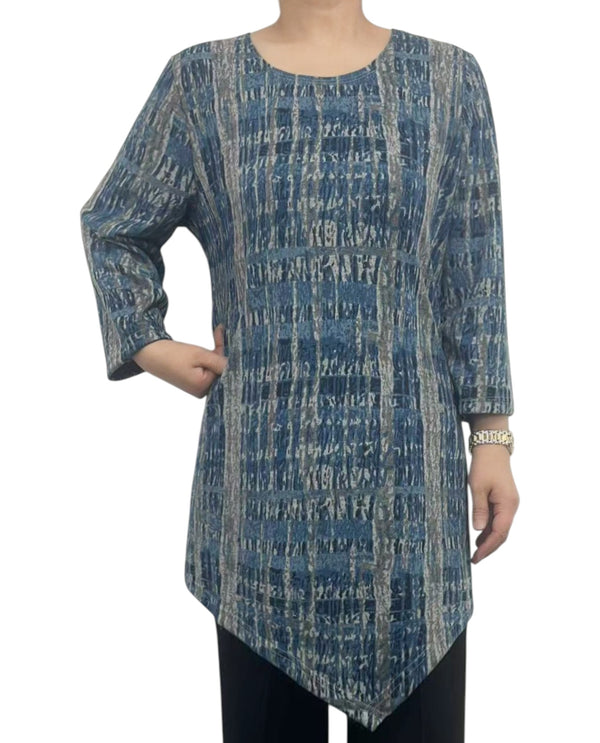CREATION ASYMMETRICAL HEM KNIT TUNIC