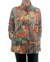 CREATION AUTUMN PRINT FAUX SUEDE JACKET