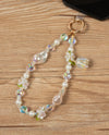 CRYSTAL/PEARL CELL PHONE HOLDER IVORY