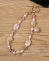 CRYSTAL/PEARL CELL PHONE HOLDER PINK