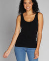 C'EST MOI CEBT1113 BAMBOO TANK SHORT BLACK