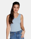 C'EST MOI CEBT1115 BAMBOO REV TANK LONG LIGHT BLUE