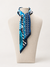 SKINNY PRINT SCARF WLLS236 BLUE