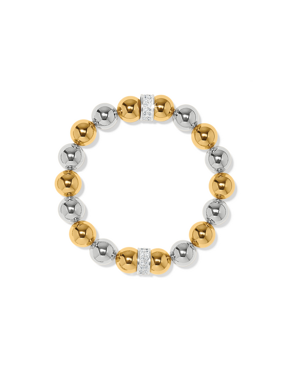 BRIGHTON JF0293 MERIDIAN SIL/GLD STRECH BRACELET