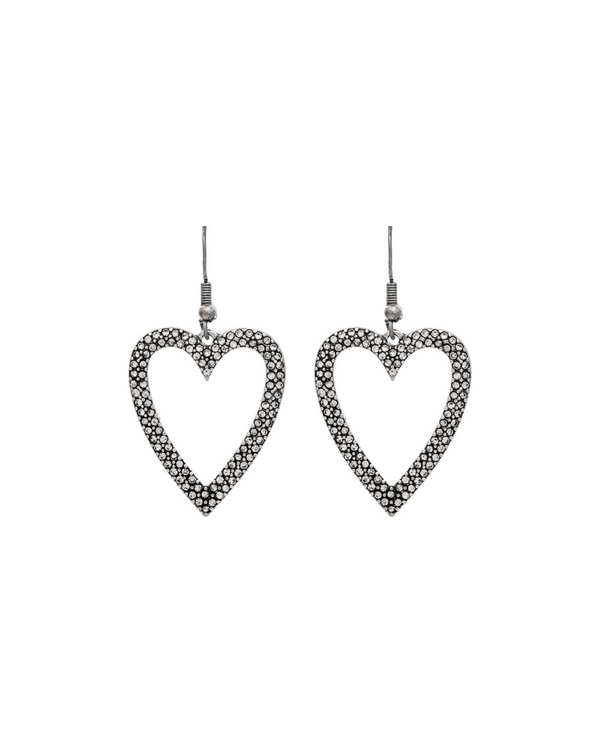 RAIN JEWELRY E4296 RHINESTONE HEART EARRING