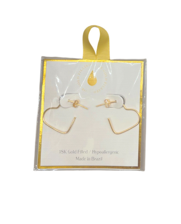 GOLD FILLED HEART EARRING G107.2