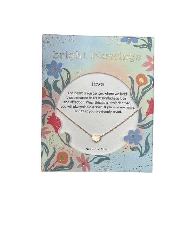 PERIWINKLE BLESSINGS HEART NECKLACE GOLD