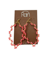 E3973PK WIRE WRAP BEAD ELLISPE EARRING