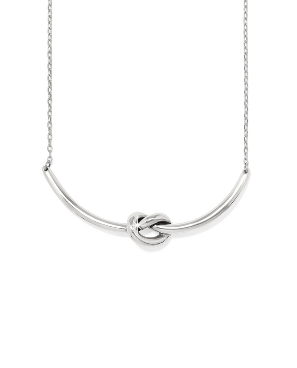 BRIGHTON JM7717 INTERLOCK SINGLE KNOT SILVER NECKLACE