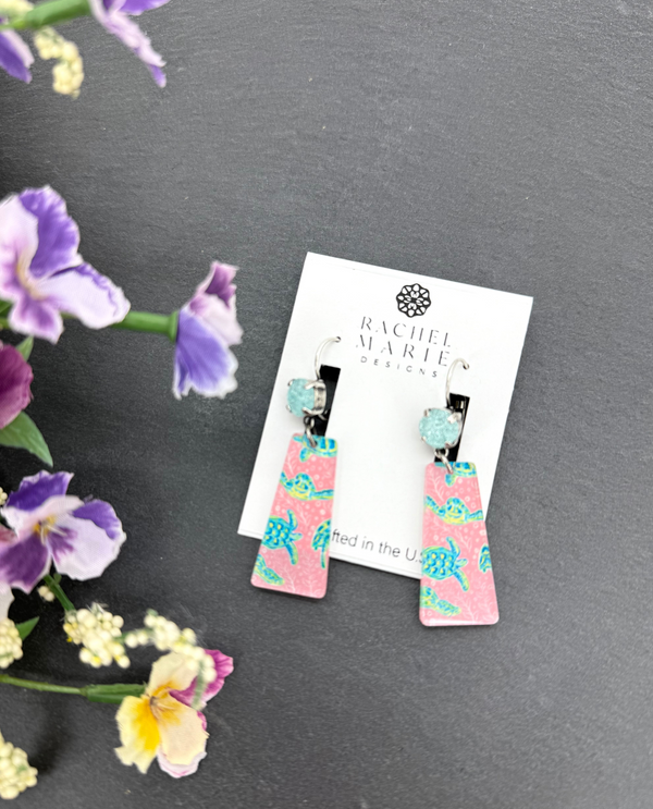 RACHEL MARIE DESIGNS MYRTLE TURTLE EARRINGS