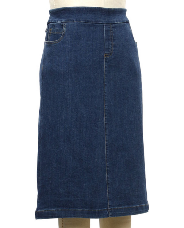 N TOUCH 2414P MEDIUM WASH DENIM SKIRT