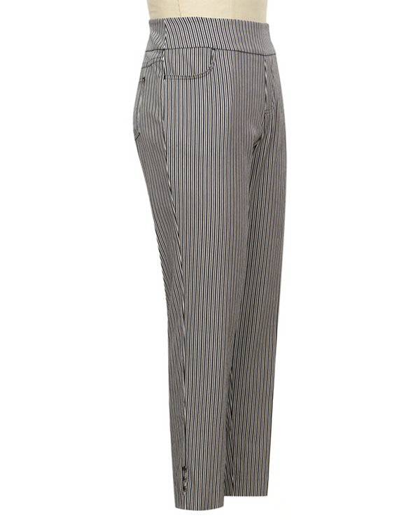 SOUTHERN LADY 589FP STRIPE PANT BLACK/WHITE