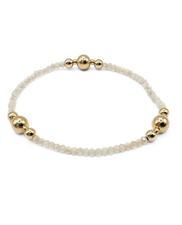 ERIN GRAY B-NANSH-WW-7 NANTUCKET SHIMMER BRACELET WINTER WHITE