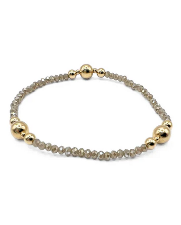 ERIN GRAY B-NANSH-LG-7 NANTUCKET SHIMMER BRACELET LIGHT GRAY