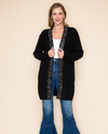 VOCAL Y3812LC L/S STONE TRIM DUSTER CARDIGAN