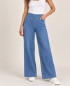 DV32019Z PULL ON TERRY TWILL TROUSER MEDIUM WASH