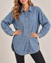 FOCUS CP-104 DBL LAYER COTTON BIG SHIRT VIOLET