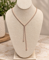KRISTIE SUPERFINE C/Z LUXE Y-NECKLACE ROSE GOLD