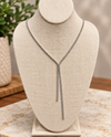 KRISTIE SUPERFINE C/Z LUXE Y-NECKLACE SILVER