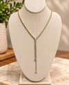 KRISTIE SUPERFINE C/Z LUXE Y-NECKLACE GOLD