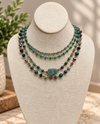 3 WAY NATURAL STONE NECKLACE JADE AGATE