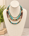 3 WAY NECKLACE TEAL GOLD