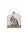 WOODEN CRECH ORNAMENTS 9751034 FAMILY WHITE