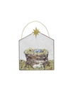 WOODEN CRECH ORNAMENTS 9751034 BABY JESUS/LAMB