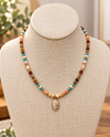 STACKED AGATE NECKLACE QUARTZ