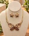 BUTTERFLY NECKLACE LF NF 10255 BROWN ANIMAL