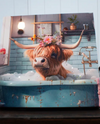 LIGHTED CANVAS 10 X 10 HIGHLAND COW A2529
