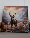 LIGHTED CANVAS 10 X 10 MAJESTIC BUCK A2673