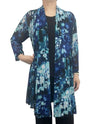 CREATION A303 H19 PRINT MESH CARDIGAN