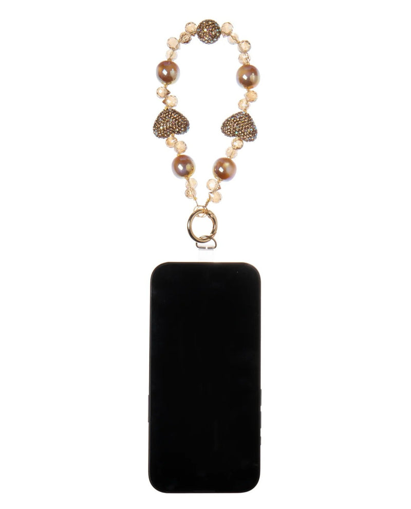 Crystal Mobile Phone Charms & Straps CHAMPAGNE HEART