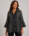 DAMEE 2505-GRY SEQUIN LACE PEPLUM CUT JACKET