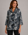 DAMEE 2507-BLK ABSTRACT SEQUIN & CHENILLLE SHORT JACKET