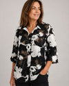 DAMEE 7125-BLK 3D FLOWER BLOUSE