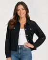 DASH TD4215 EYELET JEAN STYLE JACKET black