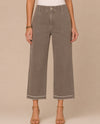DEMOCRACY B13323YDM AB SOLUTION KICK FLARE WITH FRAY HEM OYSTER MUSHROOM