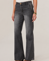DEMOCRACY B1534ONSX SKYRISE DOUBLE SIDE SEAM WIDE LEG JEANS GREY 