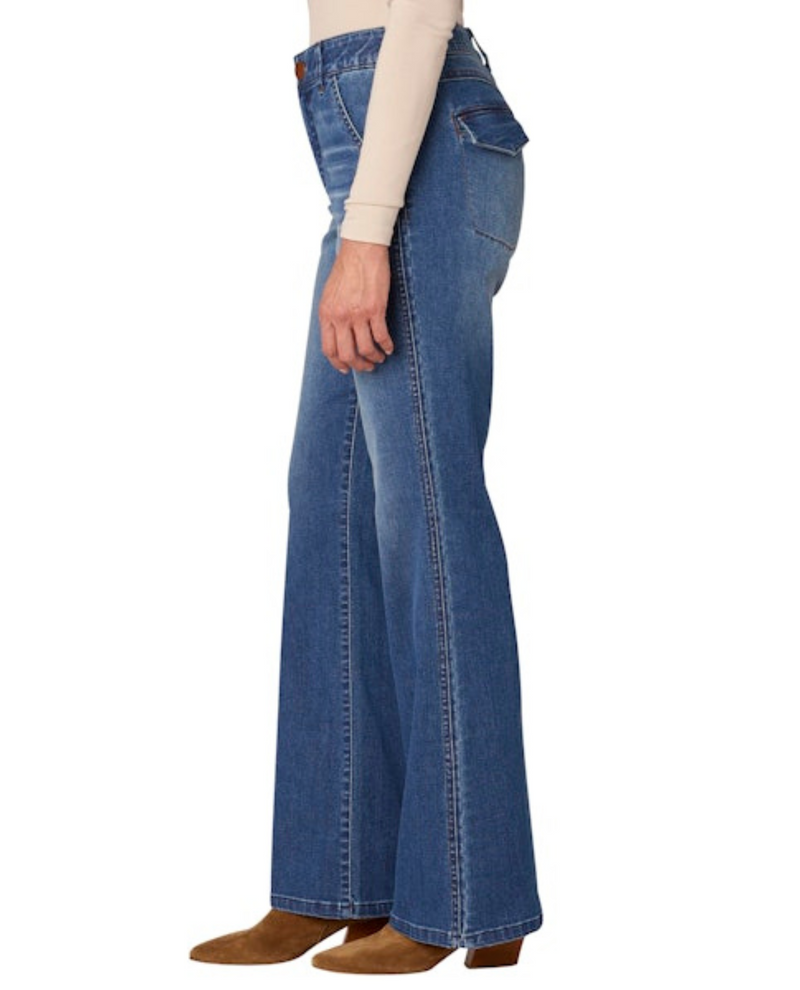 DEMOCRACY B2594RJKG SKYRISE SIDE SEAM BOOTCUT JEAN