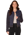 DEMOCRACY B6753LASW QUILTED VEST ZIP JACKET NAVY