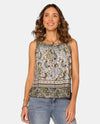 DEMOCRACY B72432MBE BORDER PRINT TANK BLUE