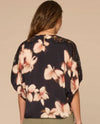 DEMOCRACY B97982D3E LACE DOLMAN FLORAL TOP black