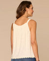 DEMOCRACY B9880EI3E SQUARE NECK EMBROIDERED TANK ecru
