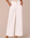DEMOCRACY BP264DQOW PETITE TULIP HEM WIDE LEG JEAN WHITE