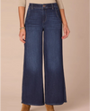 DEMOCRACY BP264HGEH PETITE WIDE LEG JEAN W/ TULIP HEM INDIGO